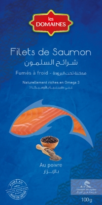 Image de Filet de saumon fumé au poivre - (100g)