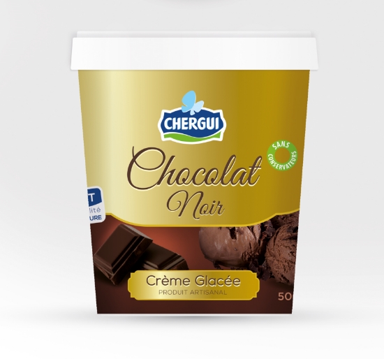 Image de Crème glacée chocolat noir - (500g)